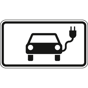 Verkehrsschild "Elektrisch betriebene Fahrzeuge"